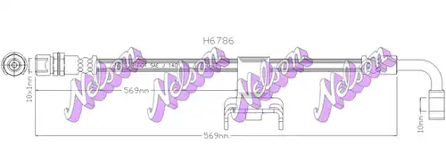 спирачен маркуч KAWE H6786