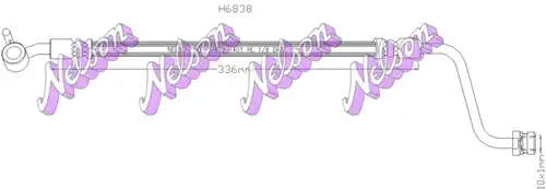 спирачен маркуч KAWE H6838