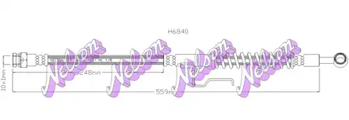 спирачен маркуч KAWE H6840