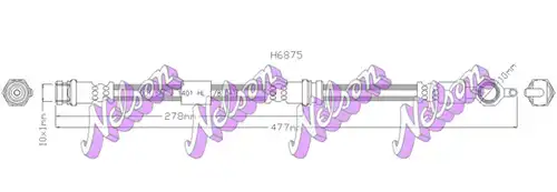 спирачен маркуч KAWE H6875