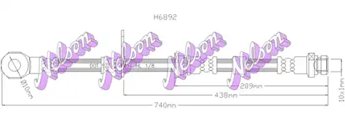 спирачен маркуч KAWE H6892