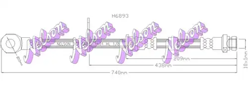 спирачен маркуч KAWE H6893