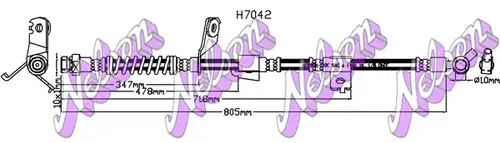 спирачен маркуч KAWE H7042