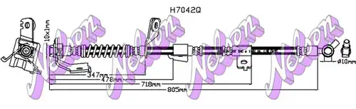 спирачен маркуч KAWE H7042Q