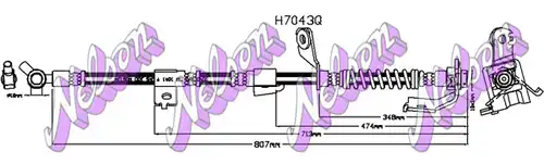 спирачен маркуч KAWE H7043Q