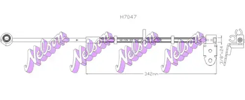 спирачен маркуч KAWE H7047