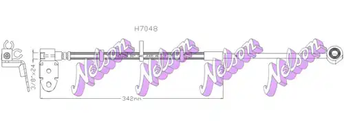 спирачен маркуч KAWE H7048