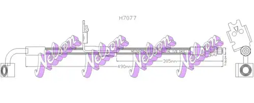 спирачен маркуч KAWE H7077