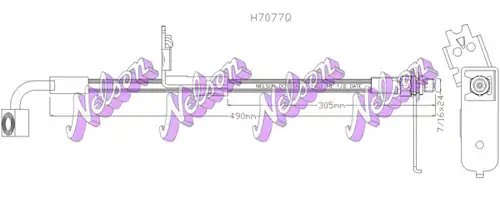 спирачен маркуч KAWE H7077Q