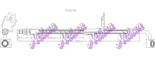 спирачен маркуч KAWE H7078