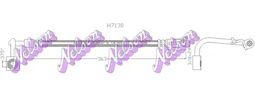 спирачен маркуч KAWE H7130