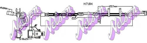 спирачен маркуч KAWE H7184