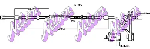 спирачен маркуч KAWE H7185