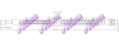 спирачен маркуч KAWE H7220