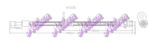 спирачен маркуч KAWE H7335