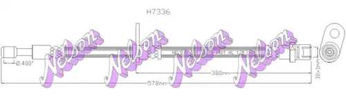 спирачен маркуч KAWE H7336