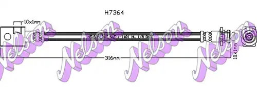 спирачен маркуч KAWE H7364