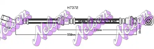 спирачен маркуч KAWE H7372