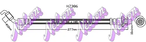 спирачен маркуч KAWE H7386