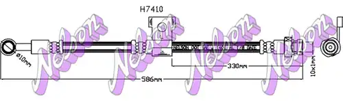 спирачен маркуч KAWE H7410