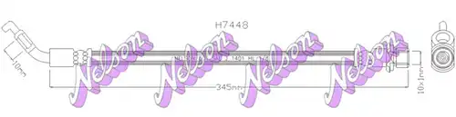 спирачен маркуч KAWE H7448