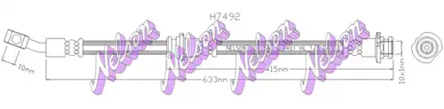 спирачен маркуч KAWE H7492