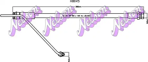 спирачен маркуч KAWE H8045