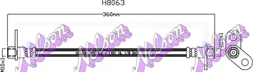 спирачен маркуч KAWE H8063