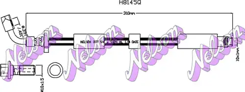 спирачен маркуч KAWE H8145Q