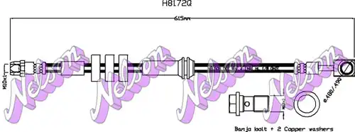 спирачен маркуч KAWE H8172Q