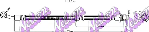 спирачен маркуч KAWE H8206