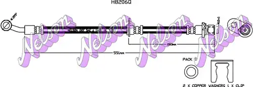 спирачен маркуч KAWE H8206Q