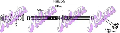 спирачен маркуч KAWE H8256