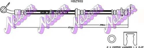 спирачен маркуч KAWE H8290Q