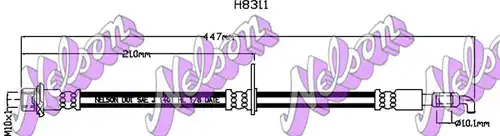 спирачен маркуч KAWE H8311