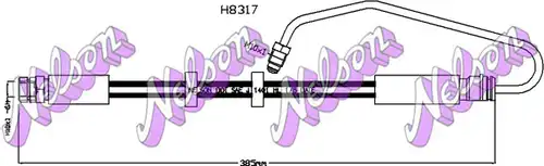 спирачен маркуч KAWE H8317