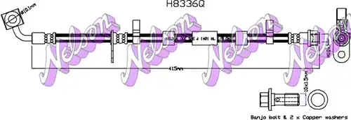 спирачен маркуч KAWE H8336Q