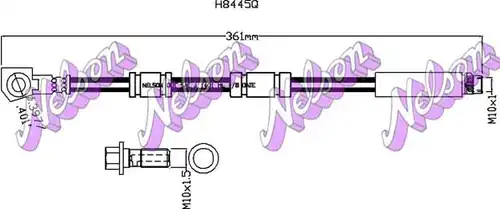 спирачен маркуч KAWE H8445Q