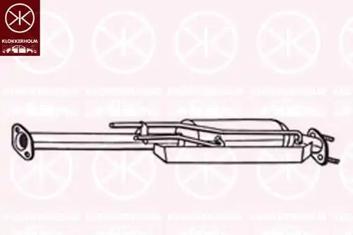 филтър за сажди/твърди частици, изпускателна система KLOKKERHOLM 095-350