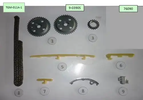 комплект ангренажна верига KM KM-TGM-011A-1