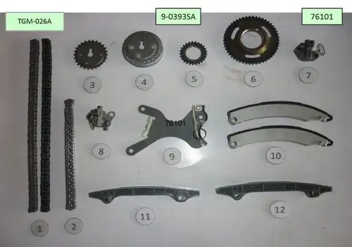 комплект ангренажна верига KM KM-TGM-026A