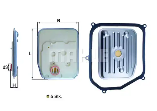 хидравличен филтър, автоматична предавателна кутия KNECHT HX 147KIT