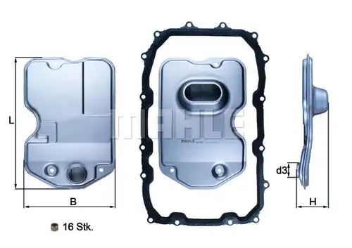 хидравличен филтър, автоматична предавателна кутия KNECHT HX 160KIT