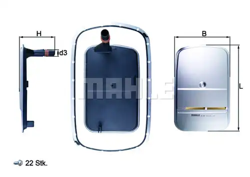 хидравличен филтър, автоматична предавателна кутия KNECHT HX 165KIT