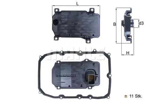 хидравличен филтър, автоматична предавателна кутия KNECHT HX 187KIT