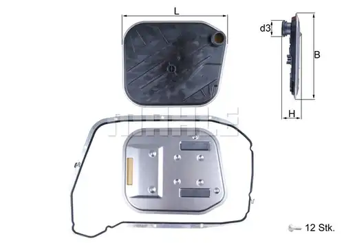 хидравличен филтър, автоматична предавателна кутия KNECHT HX 189KIT