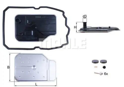 хидравличен филтър, автоматична предавателна кутия KNECHT HX 230 KIT