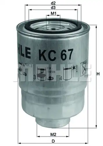 горивен филтър KNECHT KC 67