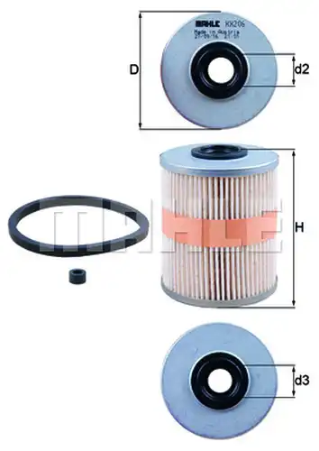 горивен филтър KNECHT KX 206D