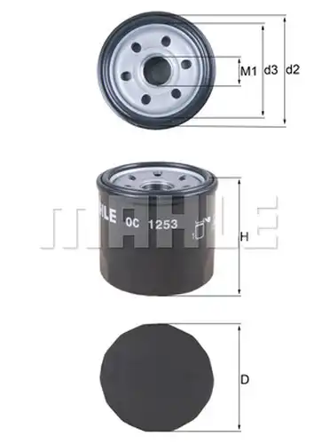 маслен филтър KNECHT OC 1253